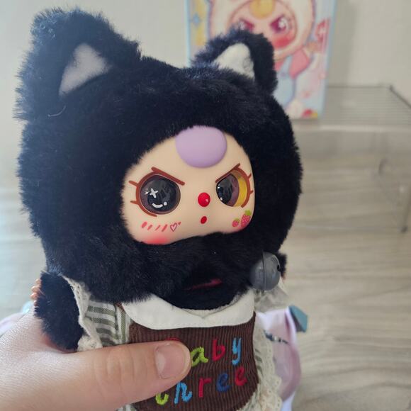 Baby Three Kitten Wardrobe OPEN BOX CONFIRMED Sweet Lace Black cat Plush Pendent - Picture 6 of 11